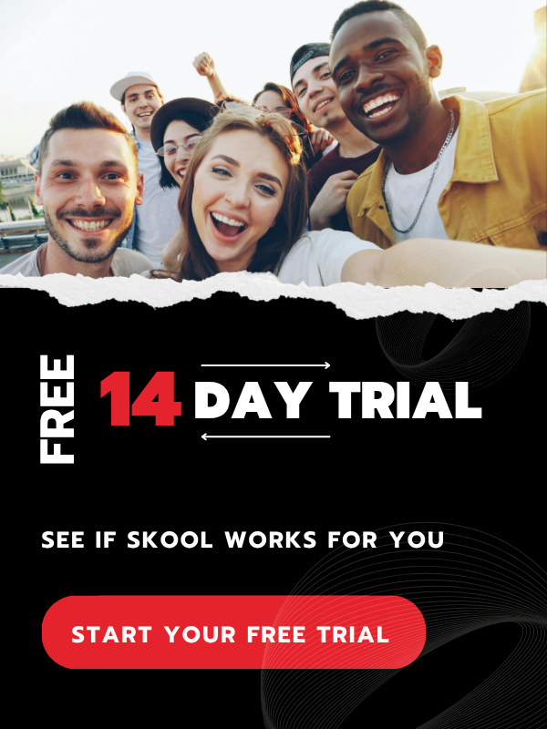 Free 14-day Skool trial. See if Skool works for you. Start your free trial.